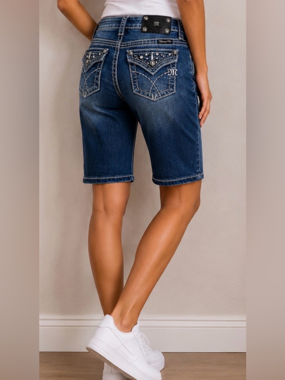Vintage Miss Me Jeans Capri Crop Skinny Slim Shorts Bermuda Long 14 Girls 26 Y2K